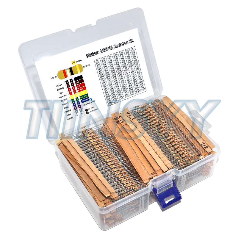 Resistor Kit 1 4W - 3120개 156가지 값 1 -10M 옴