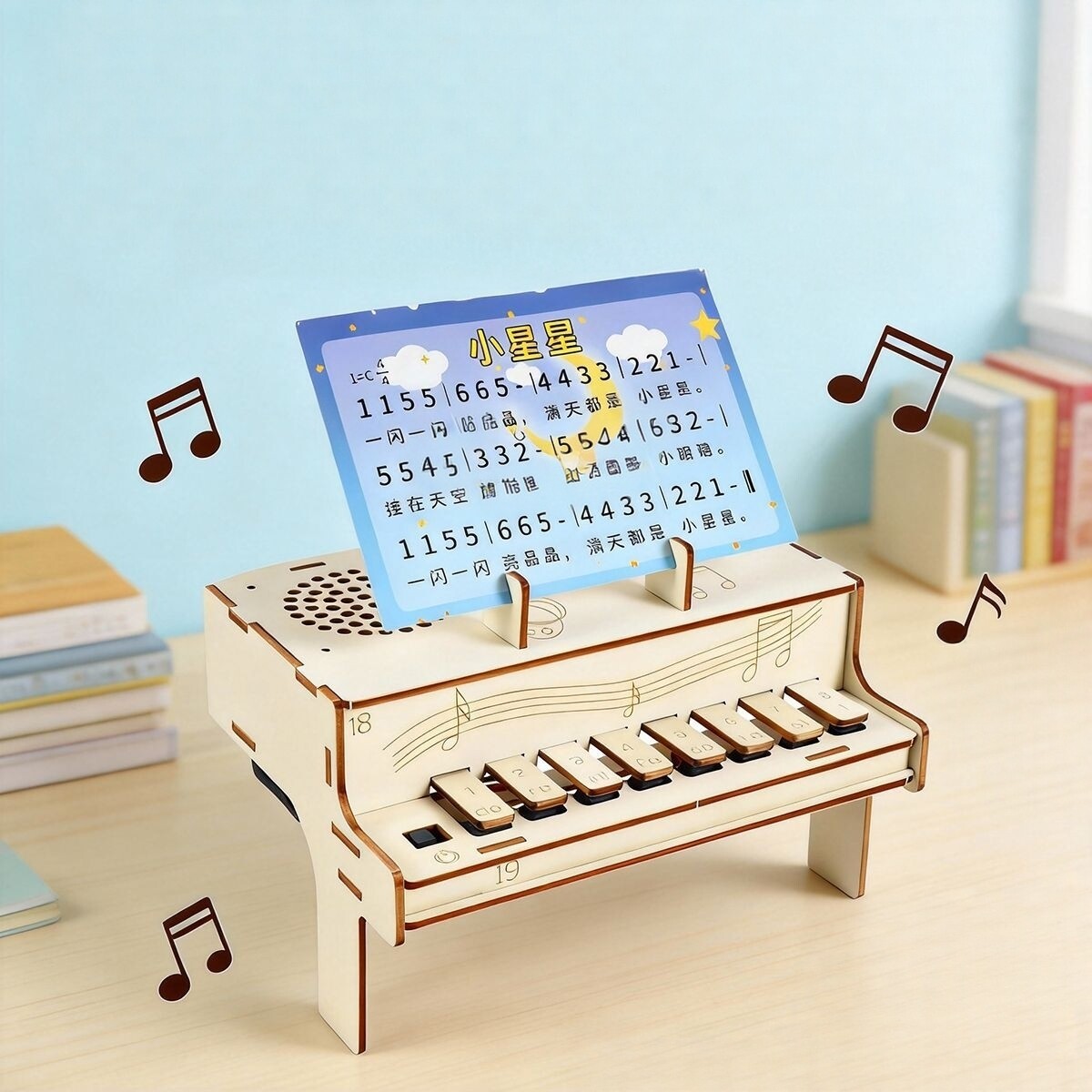 Diy Electronics Hobby - DIY 나무 전자 피아노 모델 STEM