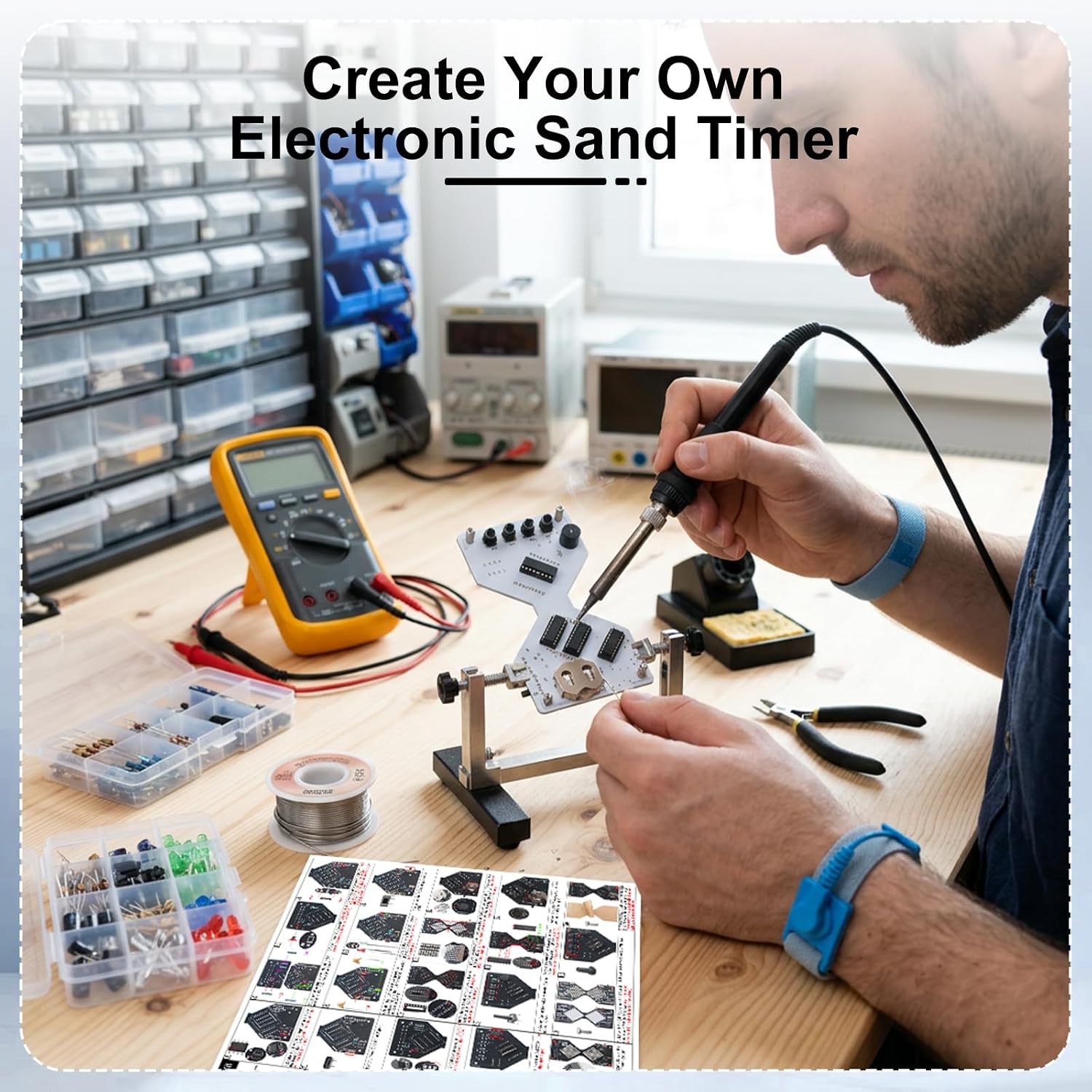 DIY 전자 모래시계 납땜 키트 LED 모래시계(조정  - Diy Electronics Projects For Adults 리뷰 및 가격