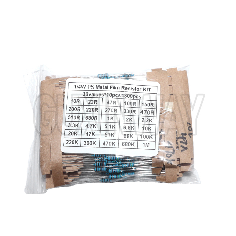 30개 값 팩 모듬 키트 1/4W 1% 금속 필름 저항 - Resistor Kit 1 4W 리뷰 및 가격