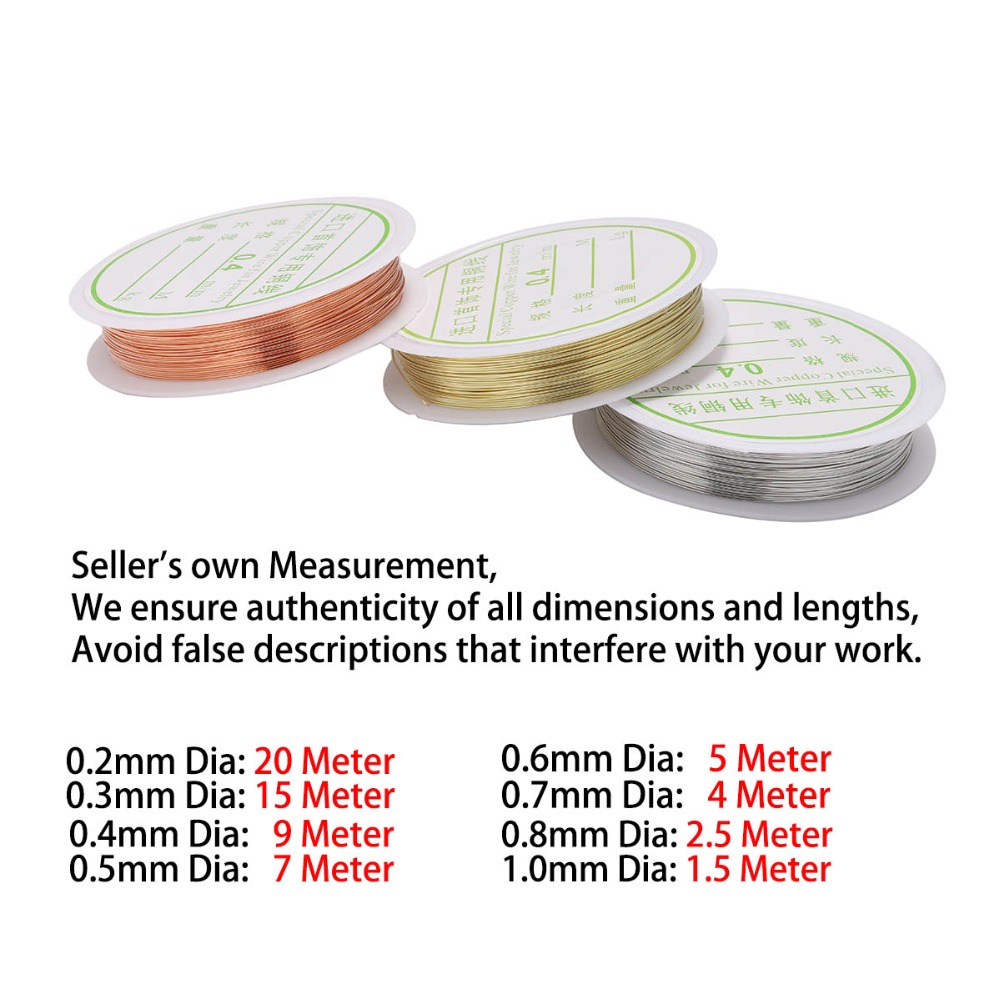 0.2-1mm 실버 와이어/골드/장미 골드 구리 와이어 - Diy Q 리뷰 및 가격