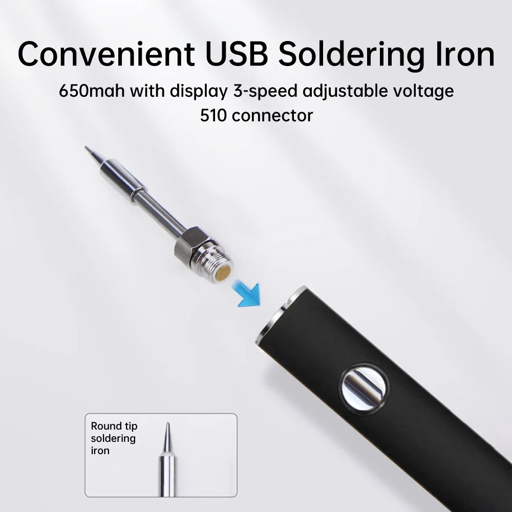 510 스마트 납땜 인두 키트 조정 가능한 전압 USB - Flux Pen Electronics 리뷰 및 가격