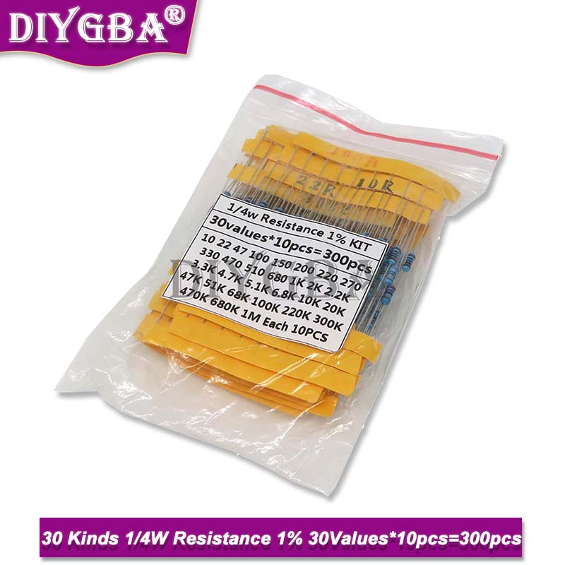 600개/대 30가지 1/4W 저항 1% 금속 필름 저 - Resistor Kit 1 4W 리뷰 및 가격