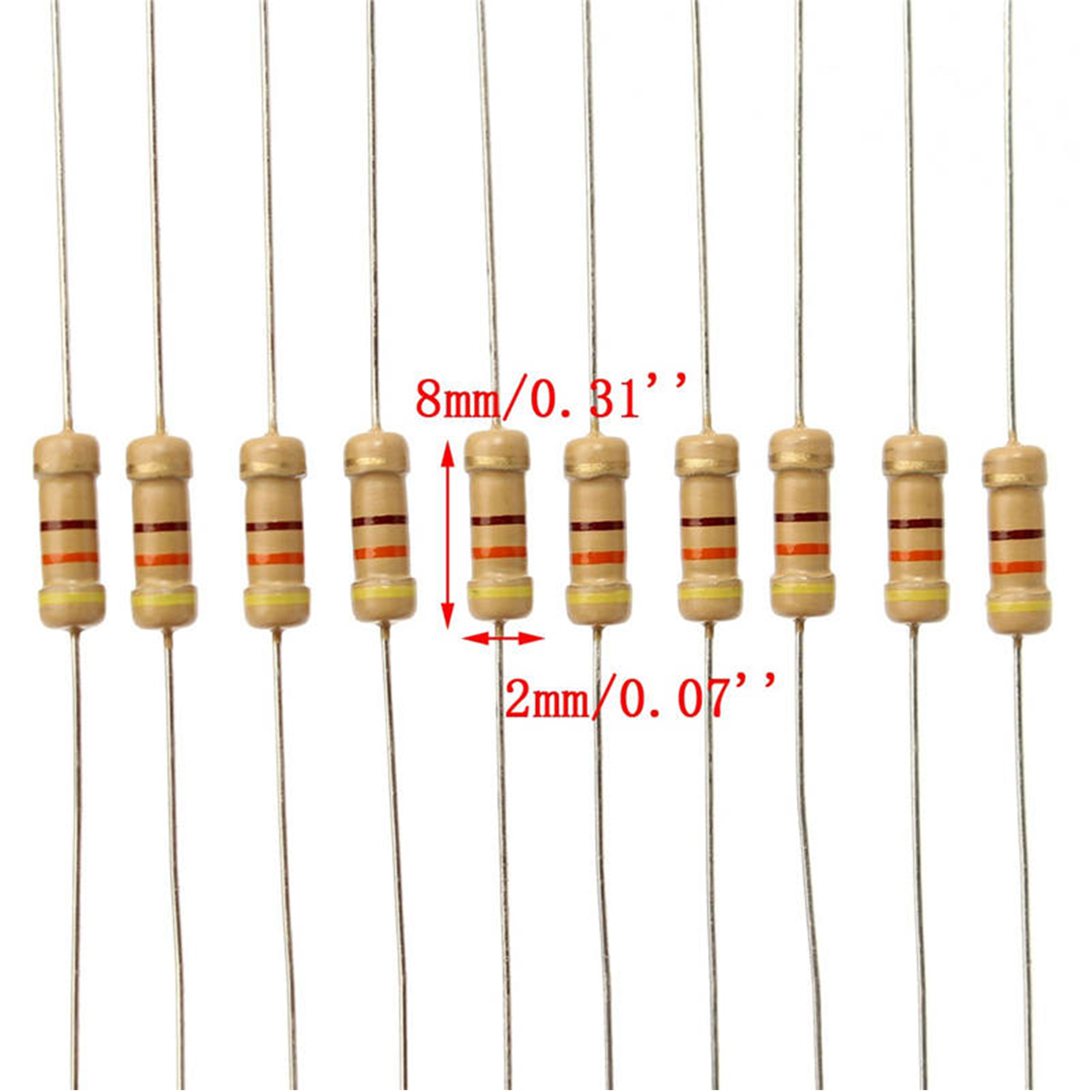 1000 개/몫 1/4W 0.25W 탄소 필름 저항기  - Resistor Kit 1 4W 리뷰 및 가격