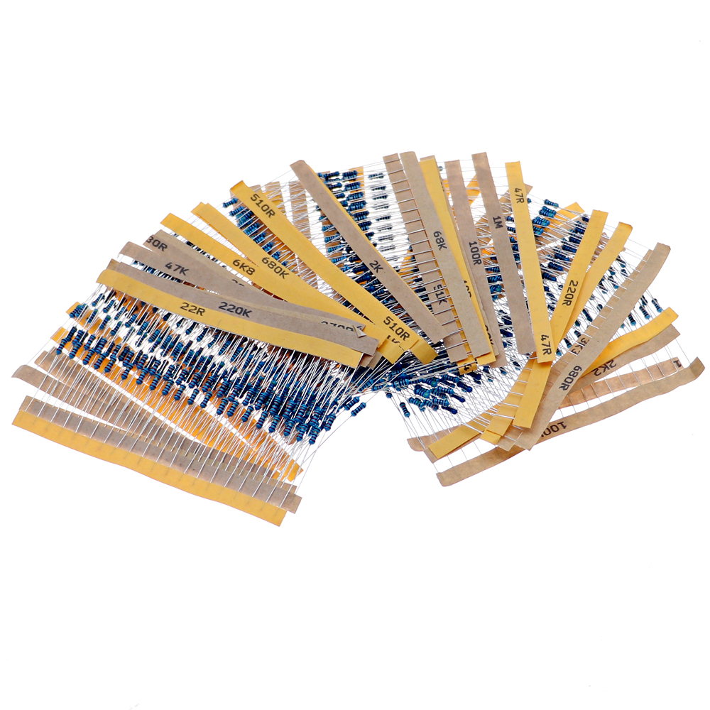 600Pcs 30 종류 x 20pcs 금속 필름 저항기 - Resistor Kit 1 4W 리뷰 및 가격