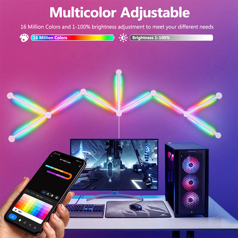 스마트 RGB 벽등, 블루투스 앱 연결 LED 라이트  - Diy Lamp Electronics 리뷰 및 가격