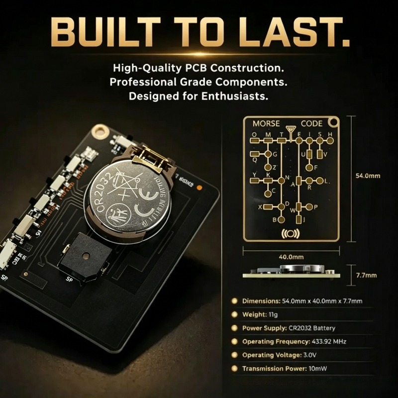 모스 코드 트레이너 카드 프로 LED 에디션, PCB  - Diy Electronics Projects For Adults 리뷰 및 가격