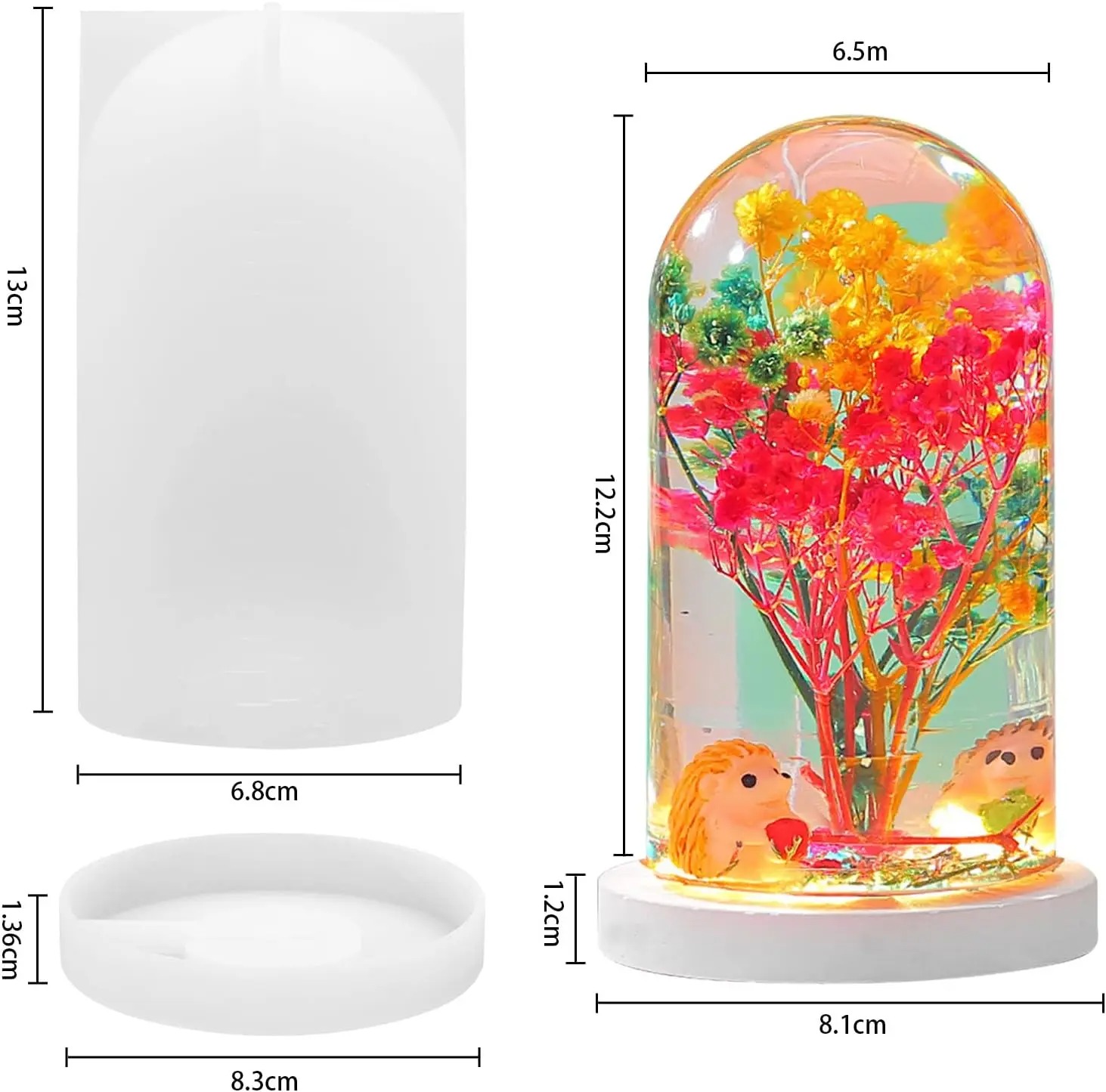 DIY 크리스탈 에폭시 수지 금형 Led 야간 조명 장 - Diy Lamp Electronics 리뷰 및 가격