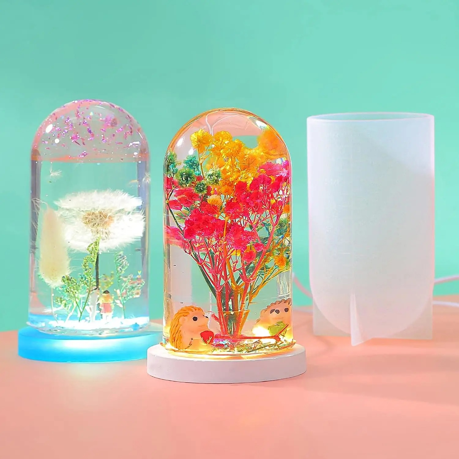 DIY 크리스탈 에폭시 수지 금형 Led 야간 조명 장 - Diy Lamp Electronics 리뷰 및 가격