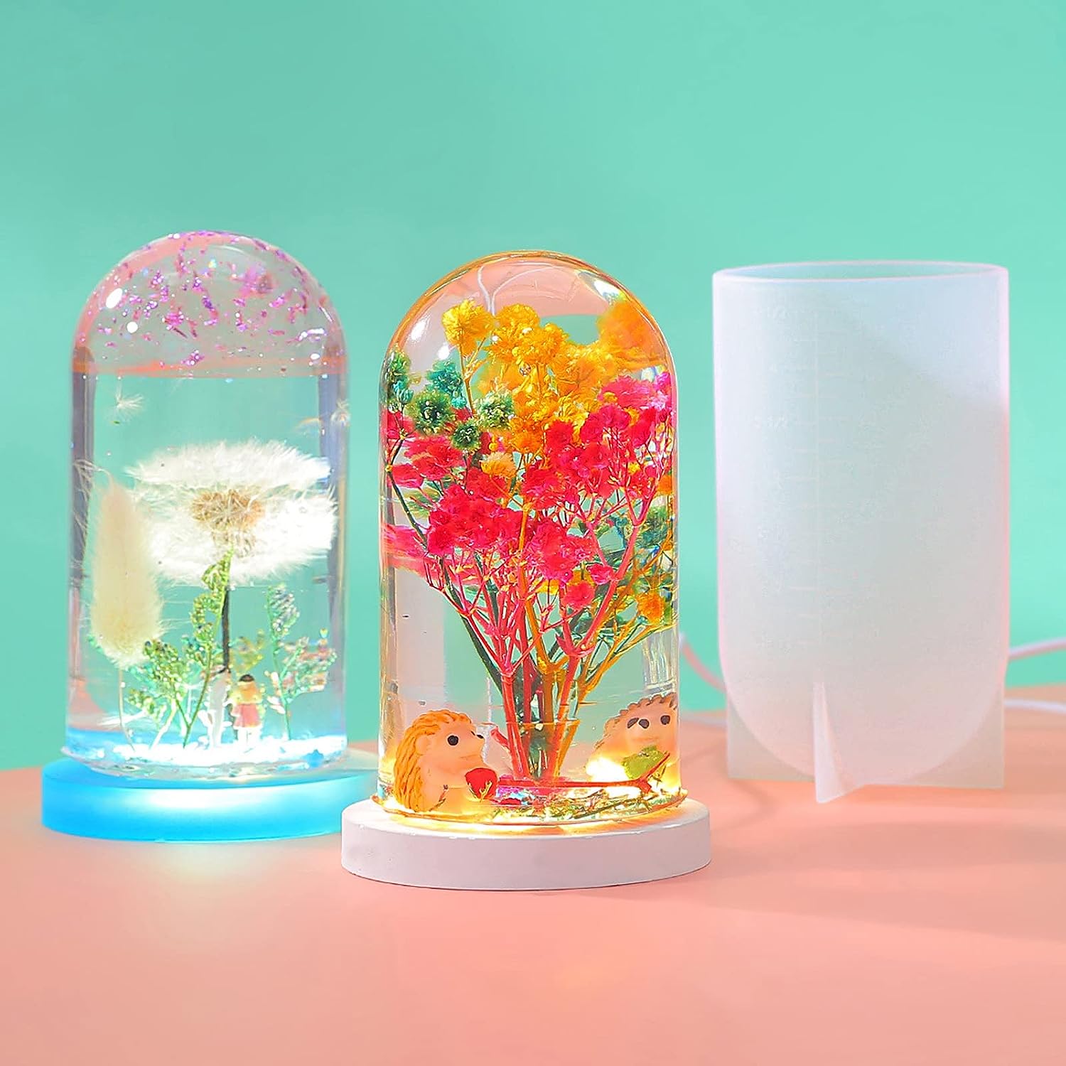 DIY 크리스탈 에폭시 수지 금형 Led 야간 조명 장 - Diy Lamp Electronics 리뷰 및 가격