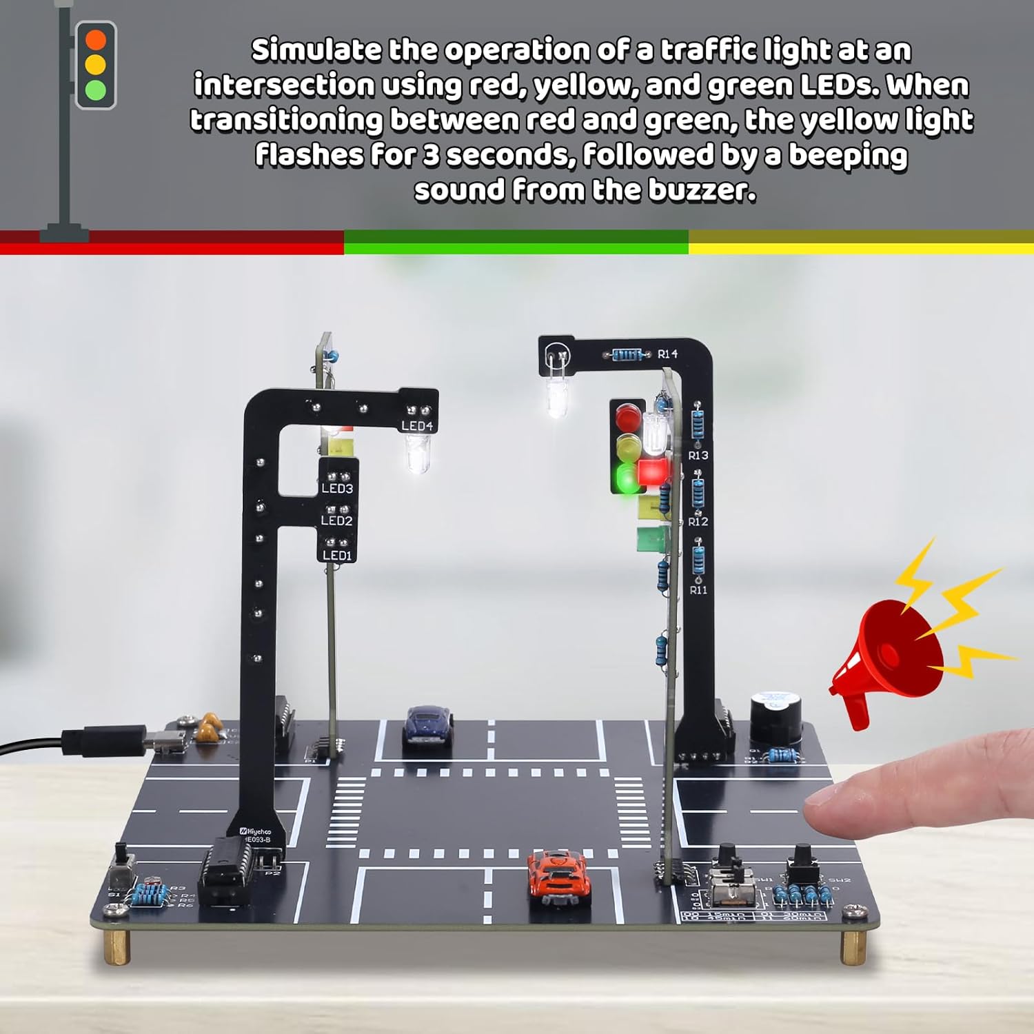 LED 교통 신호등 시뮬레이터 납땜 키트(사운드 포함) - Diy Electronics Projects For Adults 리뷰 및 가격