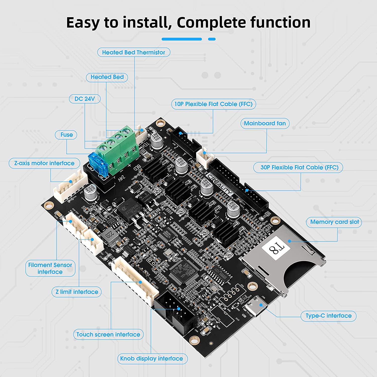 Creality Ender-3 S1 무소음 마더보드 3 - Creality Printer Ender 3 리뷰 및 가격
