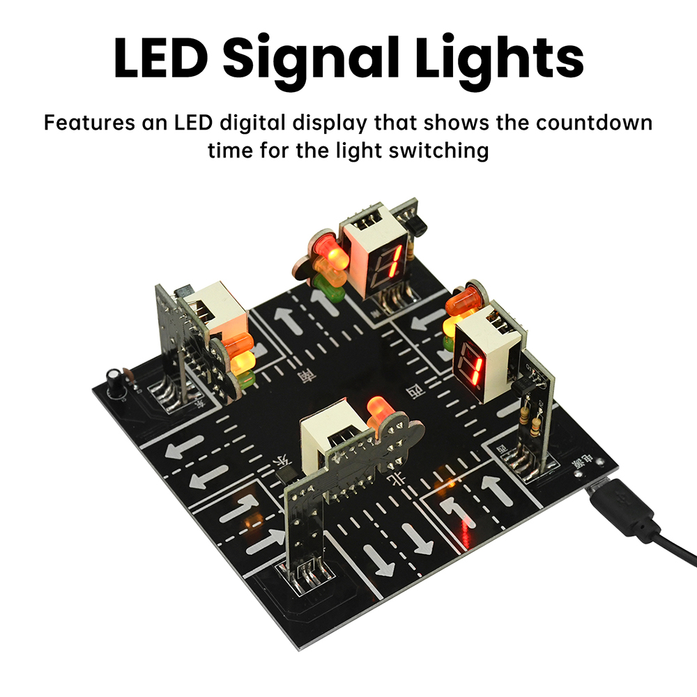 소리와 깜박이는 불빛이 있는 교통 신호등 시뮬레이터 키 - Diy Electronics Projects For Adults 리뷰 및 가격