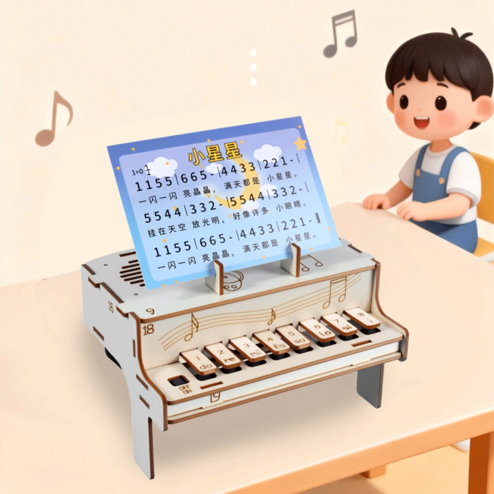 DIY 나무 전자 피아노 모델 STEM 조립 키트 물리 - Diy Electronics Hobby 리뷰 및 가격