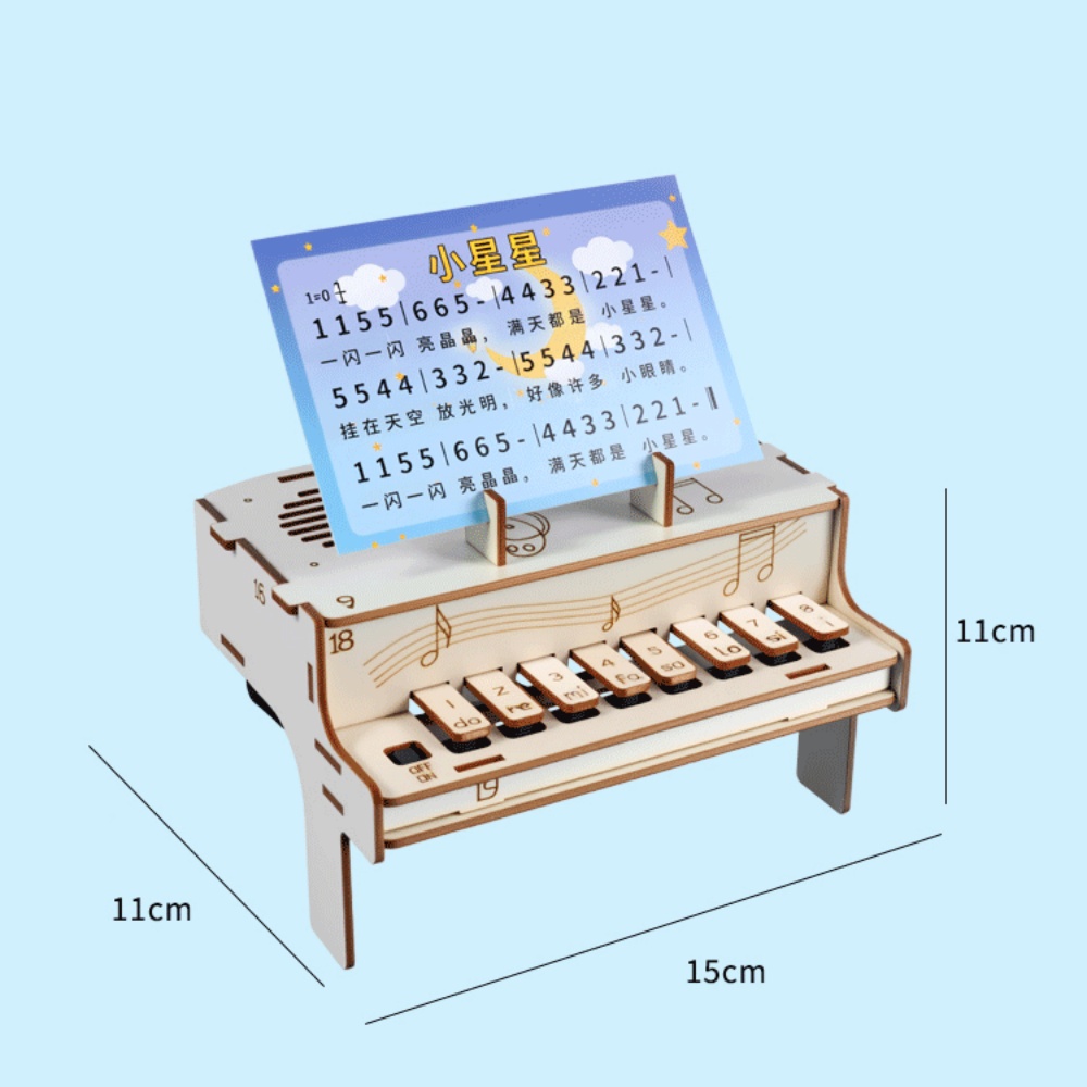 DIY 나무 전자 피아노 모델 STEM 조립 키트 물리 - Diy Electronics Hobby 리뷰 및 가격