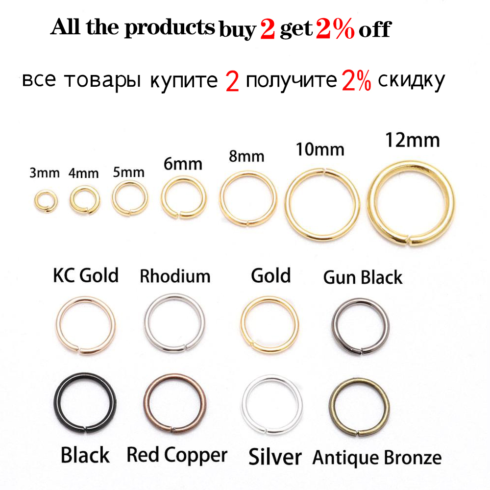 50-200 개/몫 3-20mm 오픈 점프 링 로즈 골 - Diy Q 리뷰 및 가격