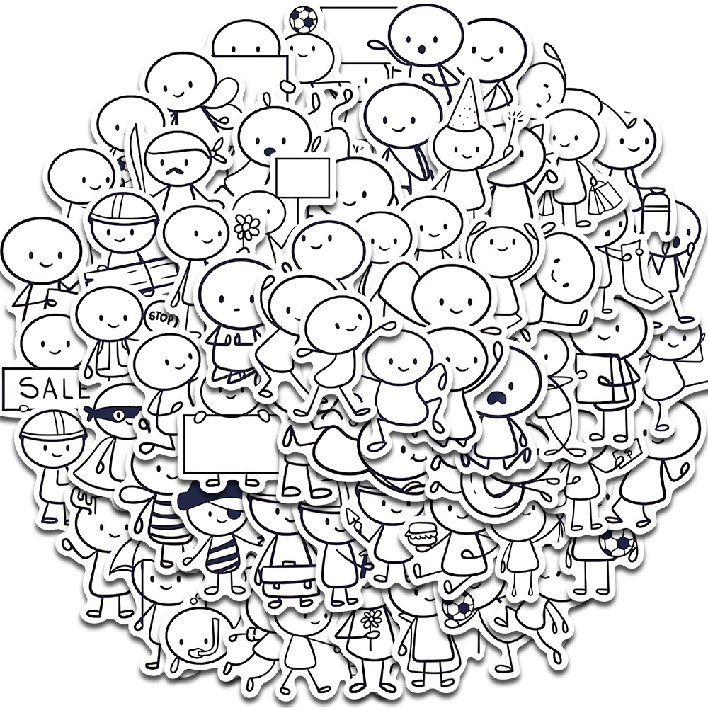 66PCS Q 버전 작은 문자 그림 스티커 만화 카페  - Diy Q 리뷰 및 가격