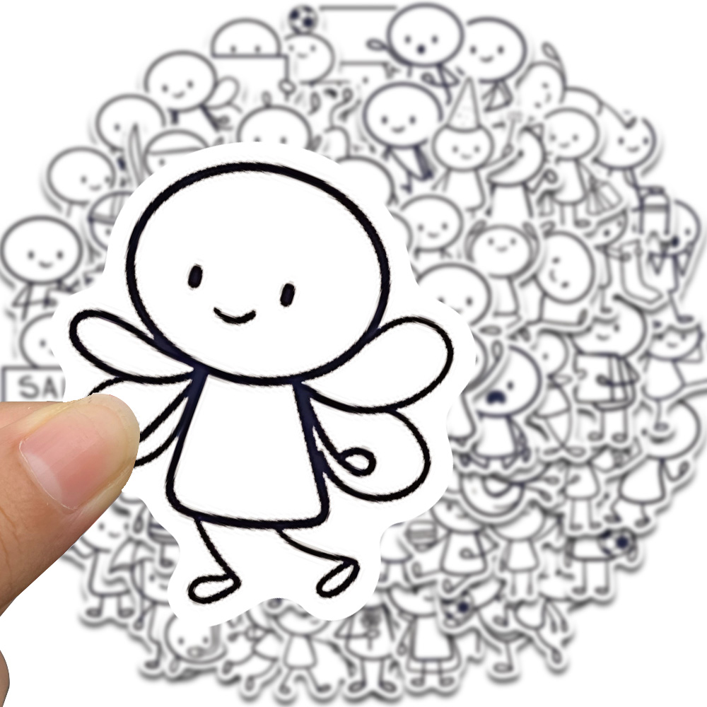 66PCS Q 버전 작은 문자 그림 스티커 만화 카페  - Diy Q 리뷰 및 가격