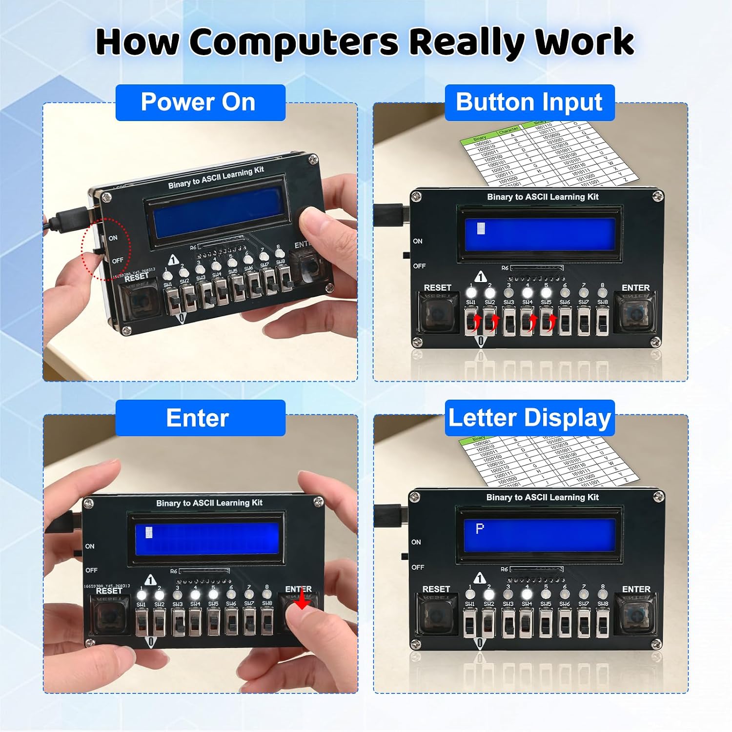 DIY 바이너리 ASCII 코드 송신기 전자 키트(LE - Diy Electronics Projects For Adults 리뷰 및 가격
